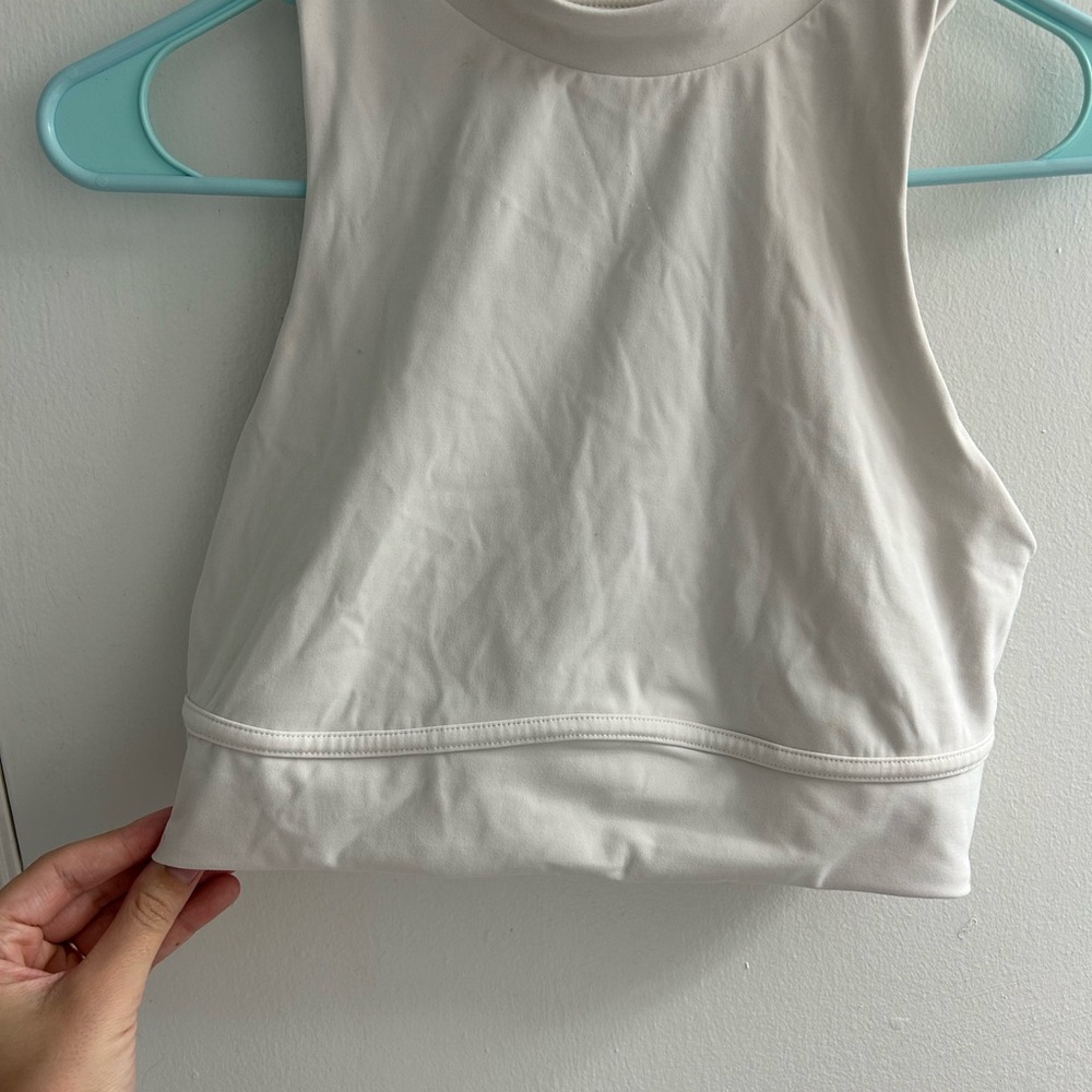 Women's Cream Sleeveless Top